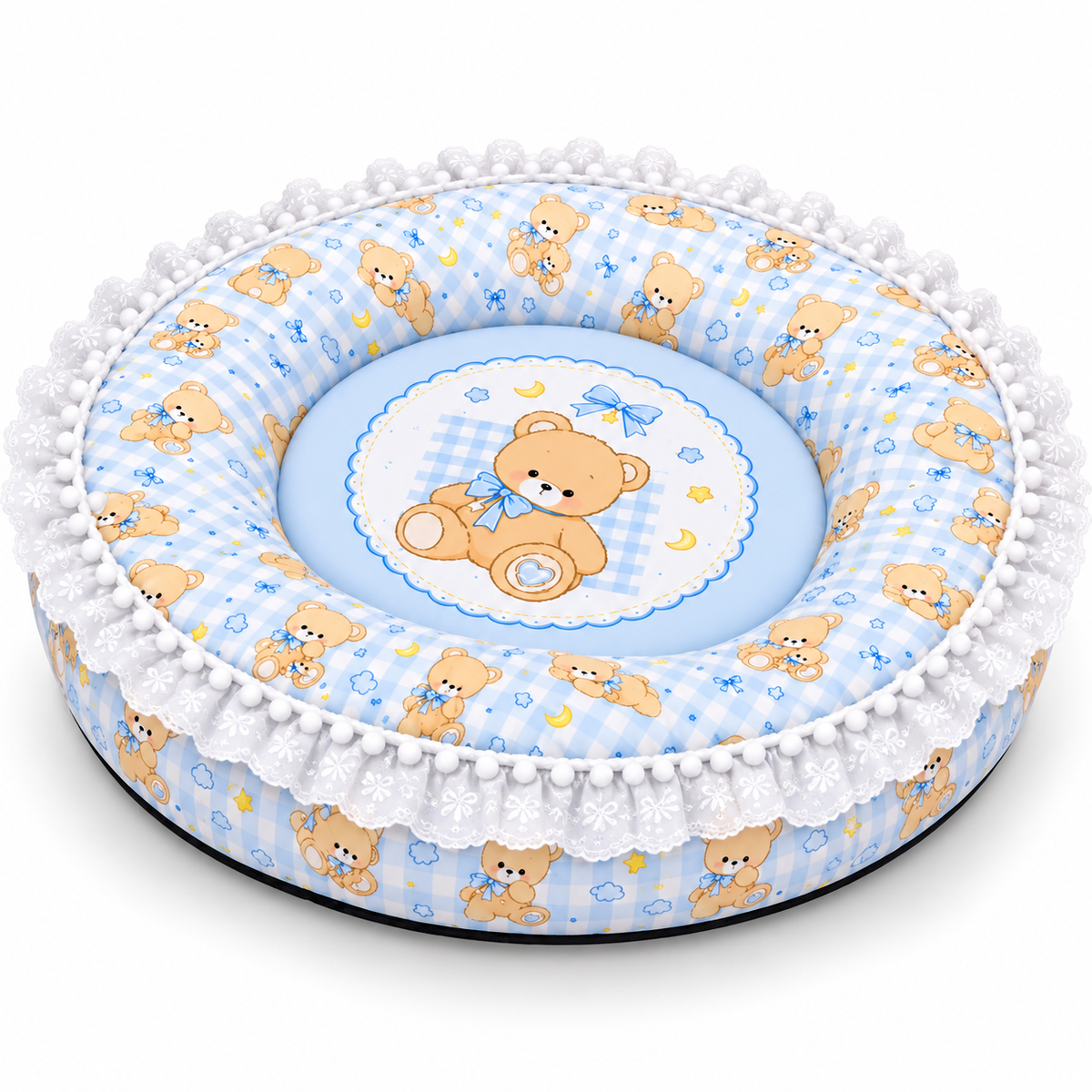 CozyPaws Round Plush Pet Bed