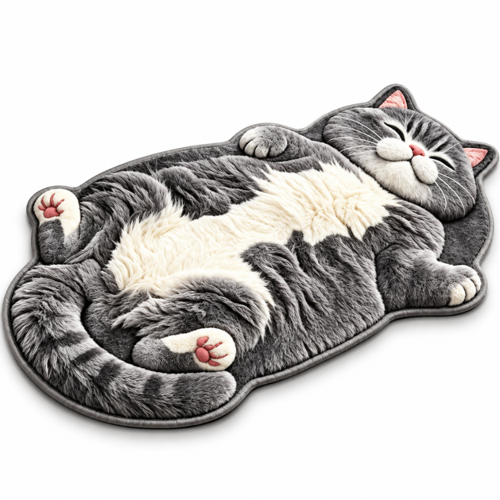 CozyPaws Cat-Shaped Rug