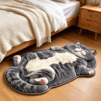 CozyPaws Cat-Shaped Rug