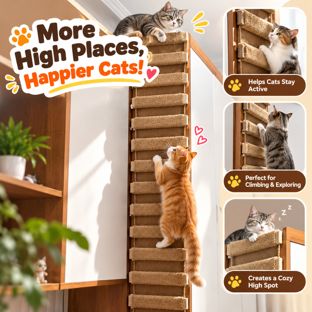 Wooden Cat Adventure Ladder