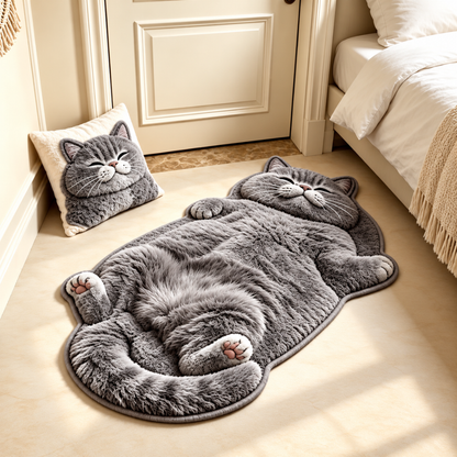 CozyPaws Cat-Shaped Rug