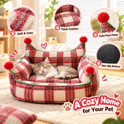 CozyNest Plush Pet Sofa Bed