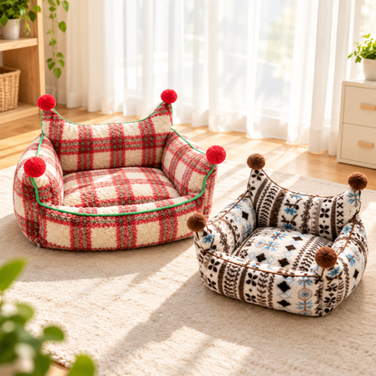 CozyNest Plush Pet Sofa Bed