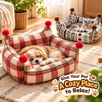 CozyNest Plush Pet Sofa Bed