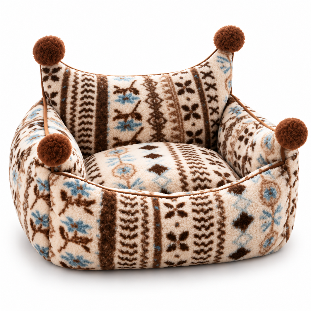 CozyNest Plush Pet Sofa Bed