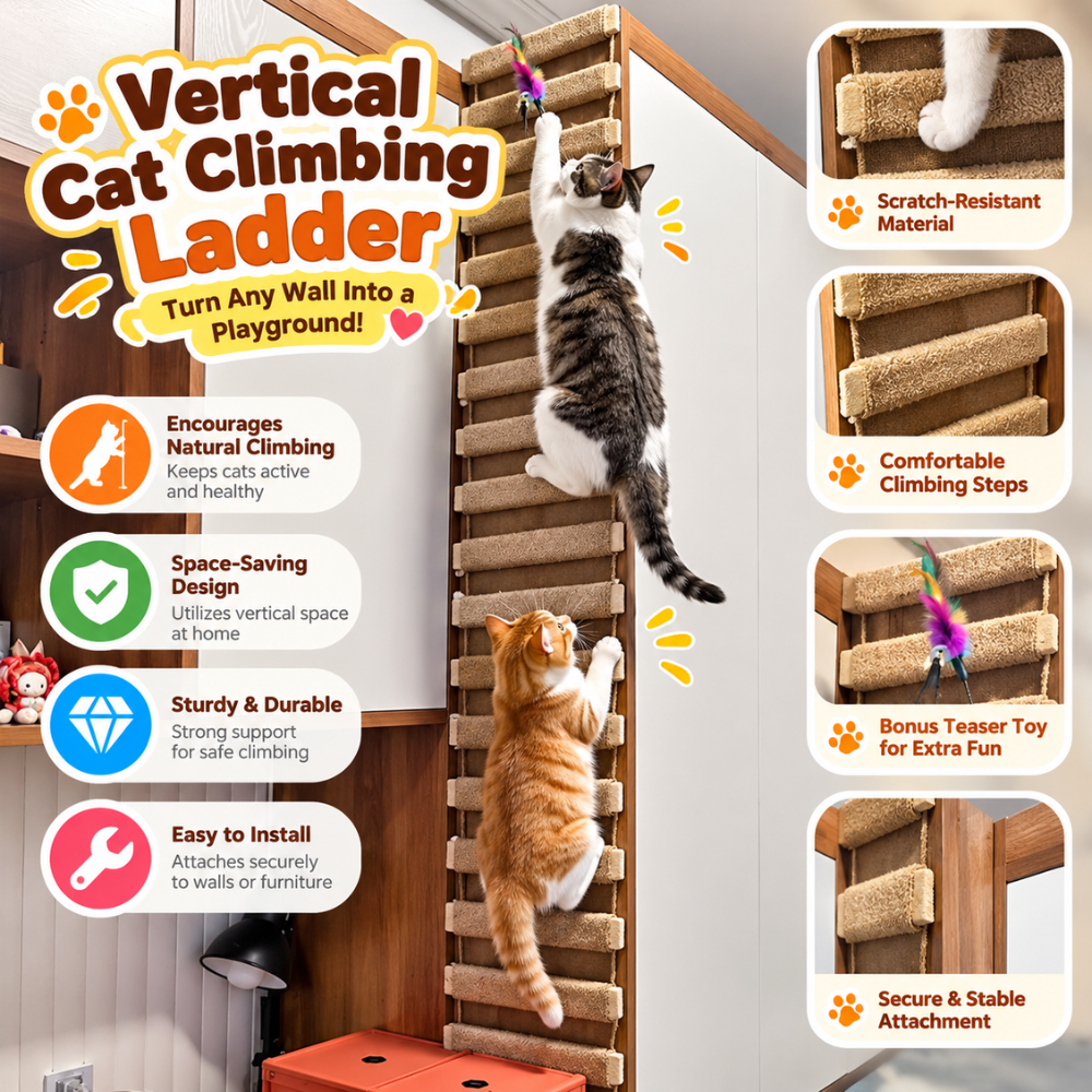 Wooden Cat Adventure Ladder