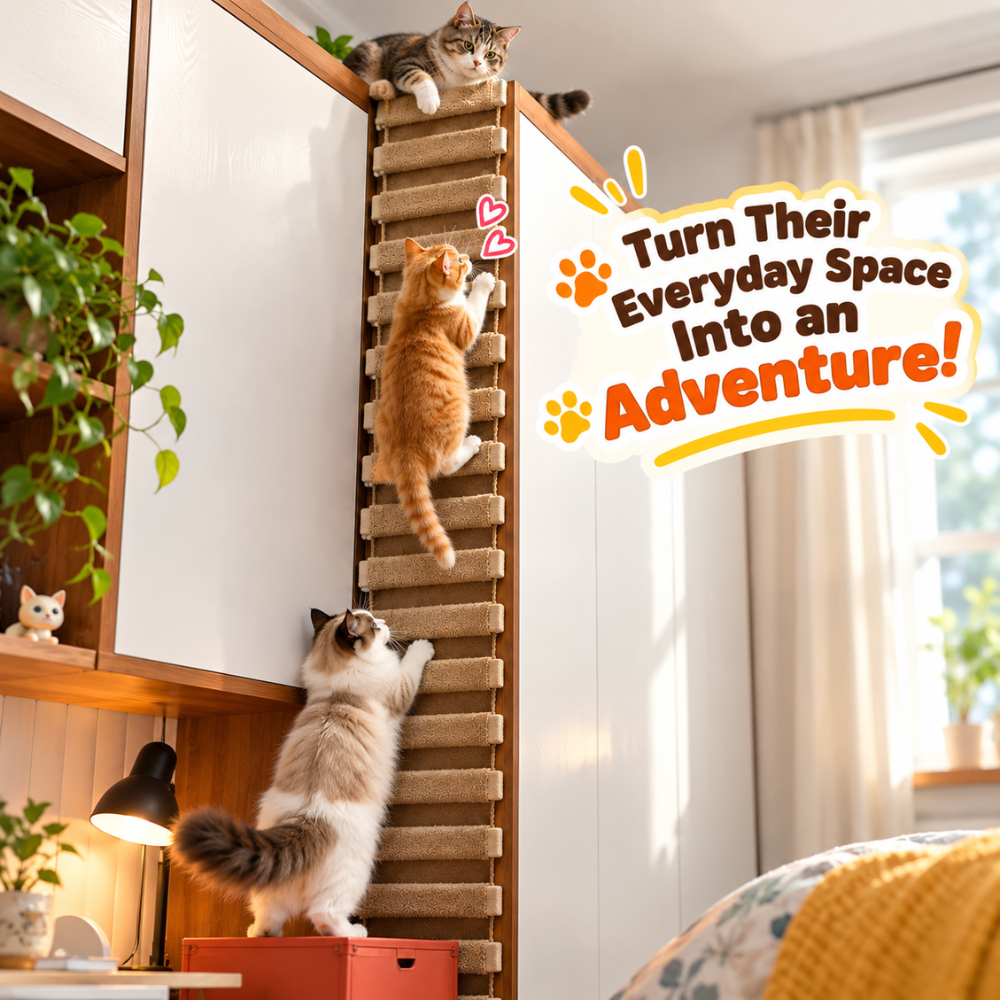 Wooden Cat Adventure Ladder