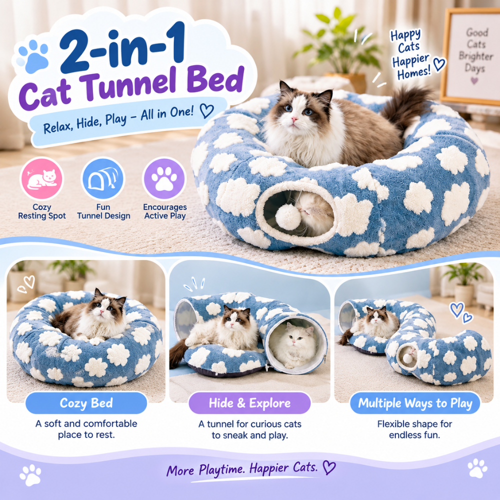CozyTunnel Donut Pet Bed