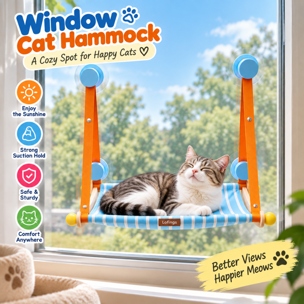 WindowNest Suction Cup Cat Hammock