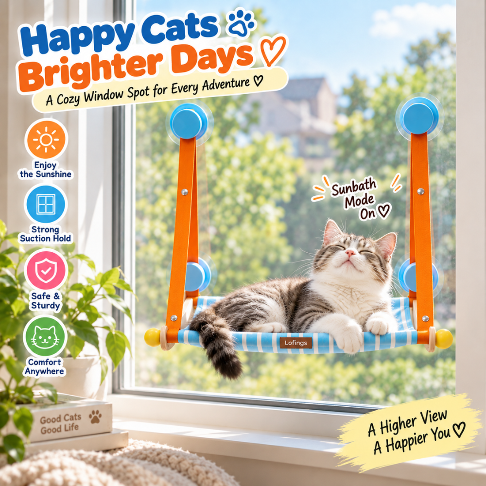 WindowNest Suction Cup Cat Hammock