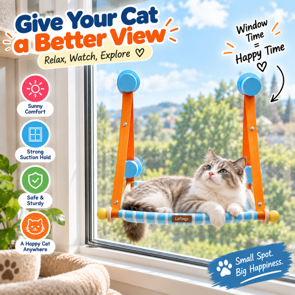 WindowNest Suction Cup Cat Hammock