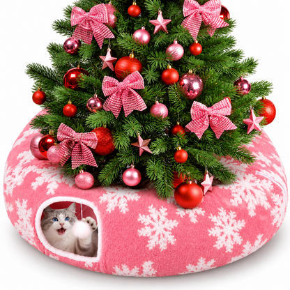 SnowPaws Christmas Tree Cat Tunnel