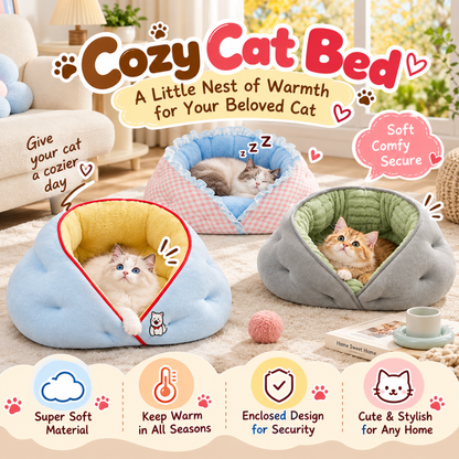 CozyNest Cat Sleeping Bed