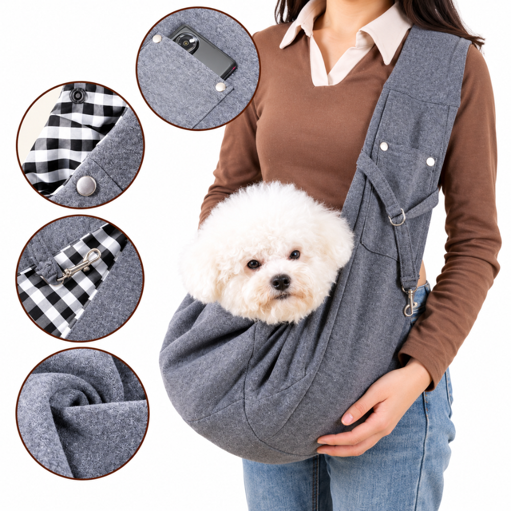 CozyPaws Crossbody Pet Carrier