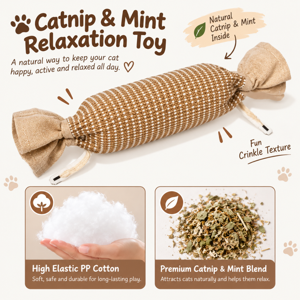 Catnip Candy Roll Cat Toy