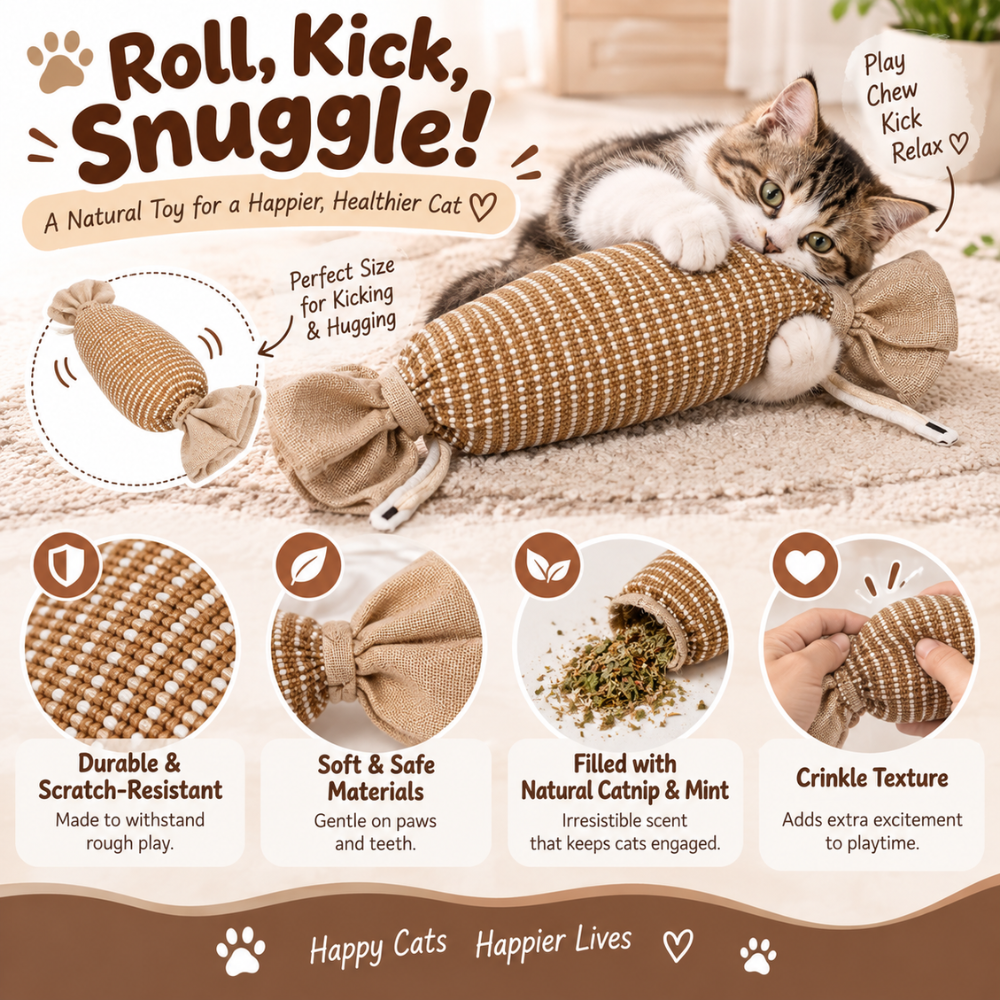 Catnip Candy Roll Cat Toy