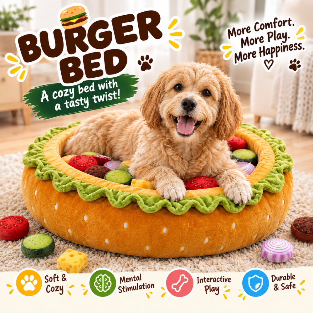 BurgerBowl Foraging Dog Bed
