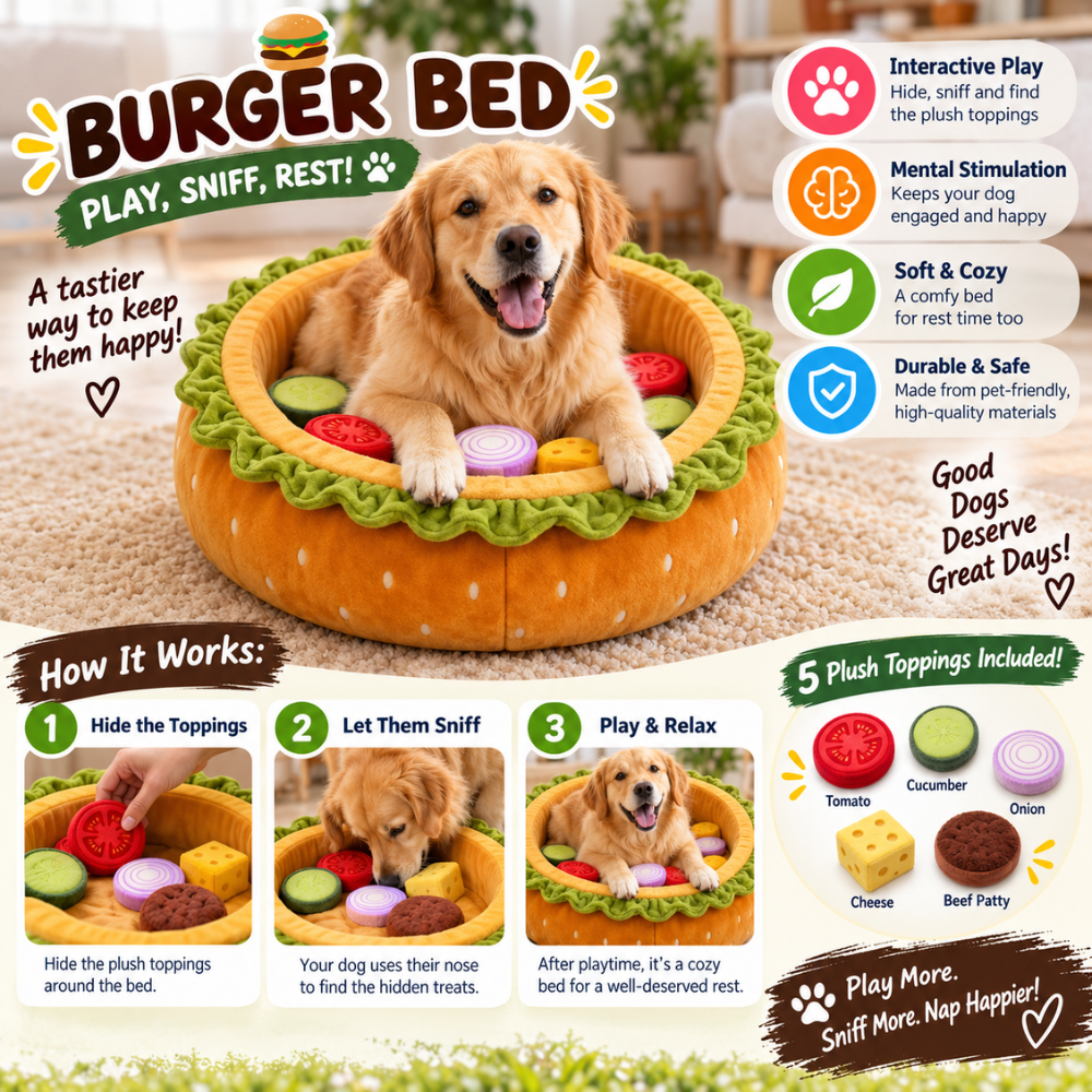 BurgerBowl Foraging Dog Bed