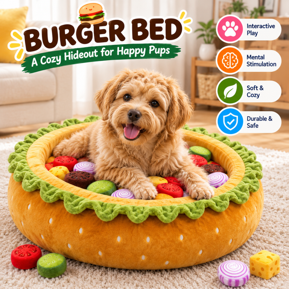 BurgerBowl Foraging Dog Bed
