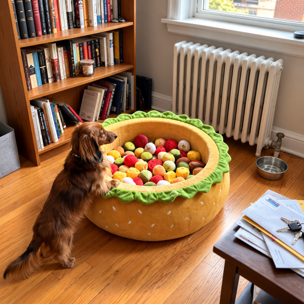 BurgerBowl Foraging Dog Bed
