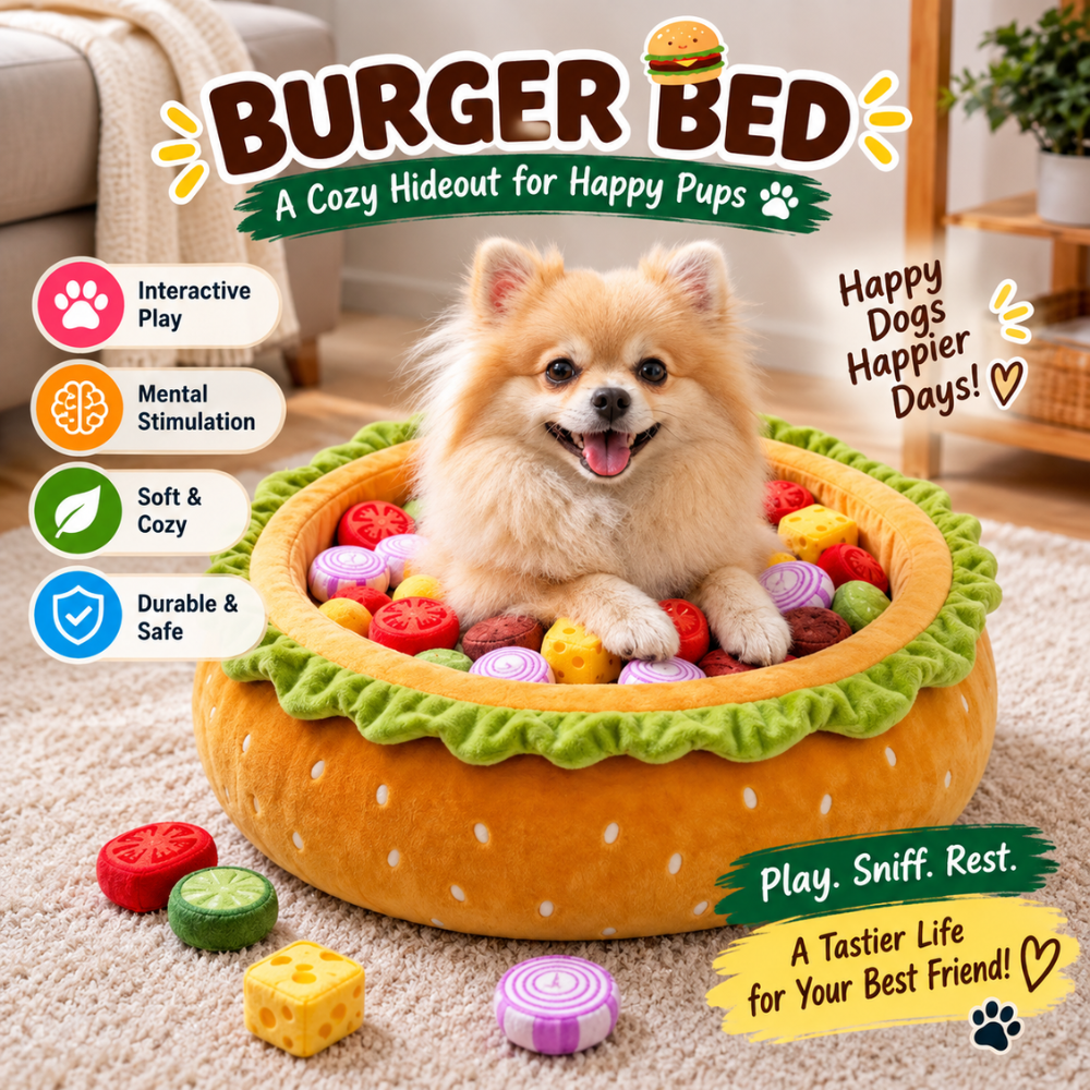 BurgerBowl Foraging Dog Bed