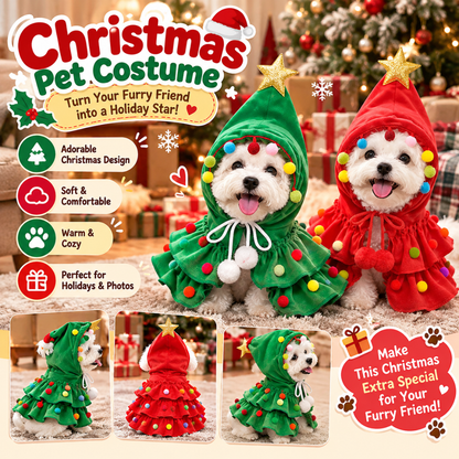 FestivePaws Christmas Tree Cape