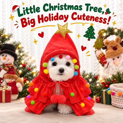 FestivePaws Christmas Tree Cape