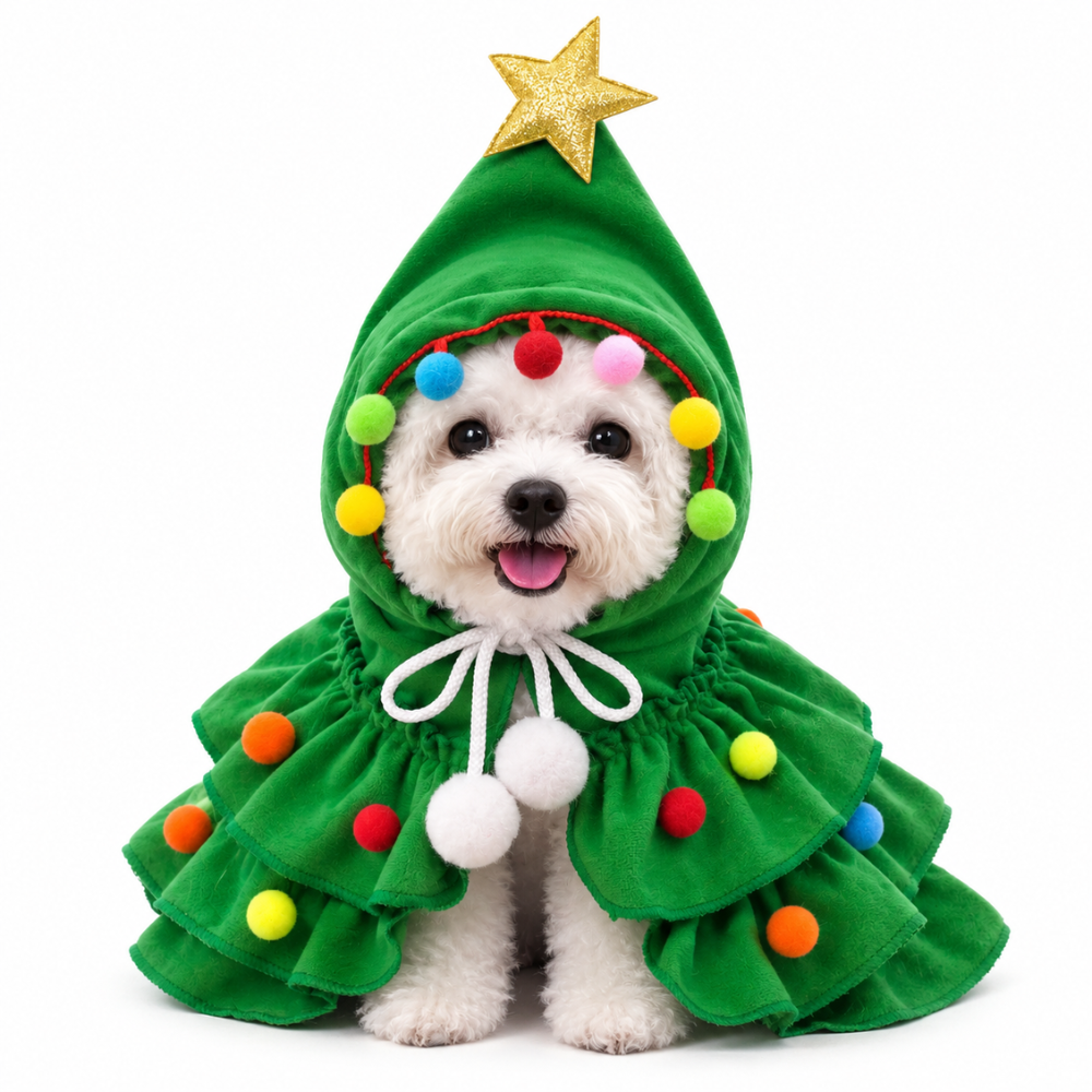 FestivePaws Christmas Tree Cape