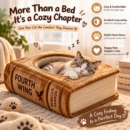CozyBook Plush Cat Bed