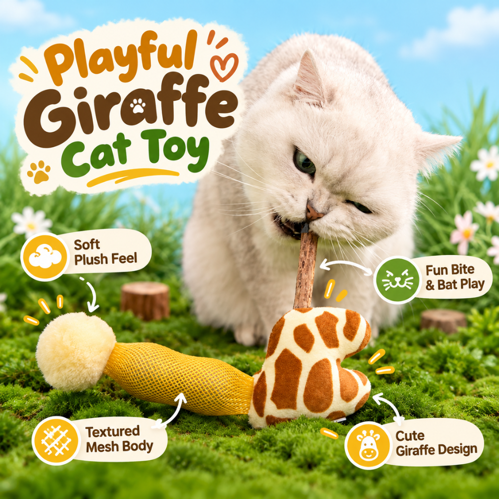 Giraffe Catnip Play Toy