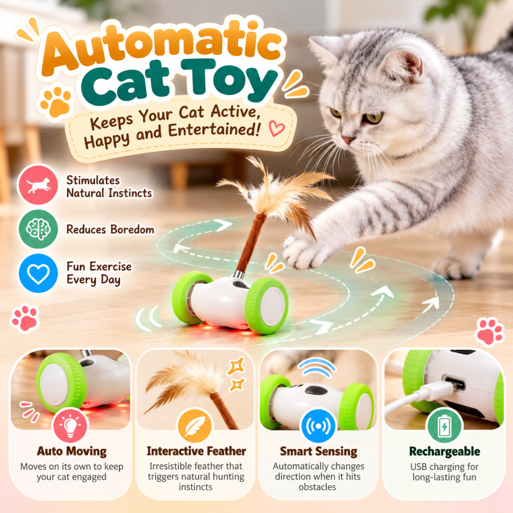 PurrChase Automatic Rolling Cat Toy