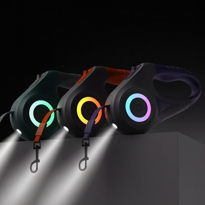 GlowStride Retractable Leash