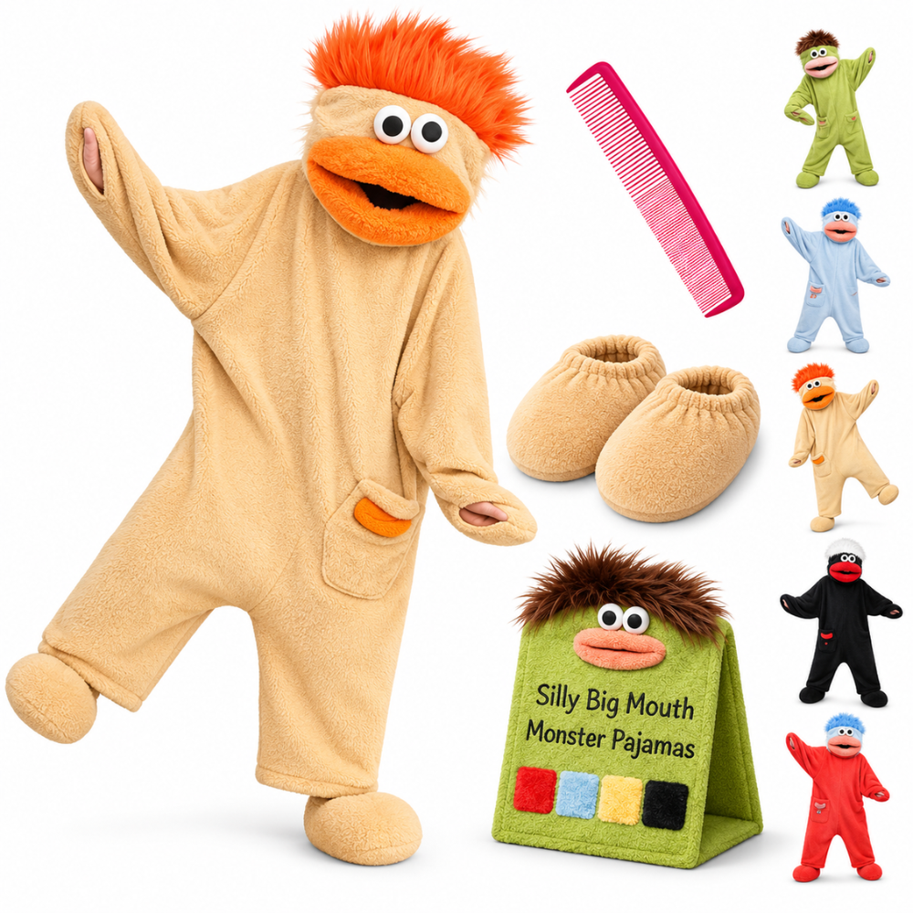 Goofy Big Mouth Monster Pajama Onesie