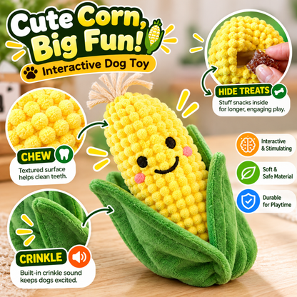 Happy Corn Squeaky Dog Toy