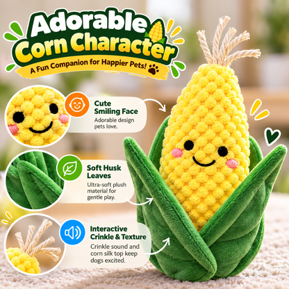 Happy Corn Squeaky Dog Toy