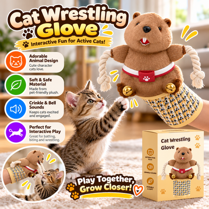 PawPals Cat Wrestling Glove Toy