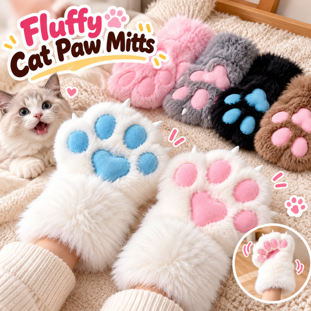 CozyPaws Fluffy Paw Gloves