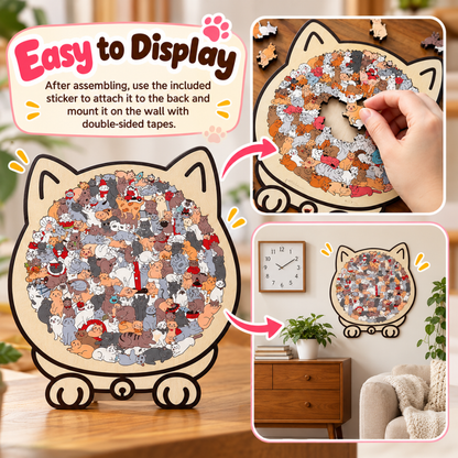 CozyCats Wooden Jigsaw Puzzle