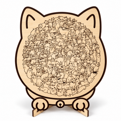 CozyCats Wooden Jigsaw Puzzle