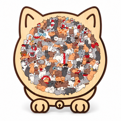 CozyCats Wooden Jigsaw Puzzle