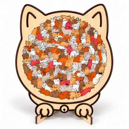 CozyCats Wooden Jigsaw Puzzle