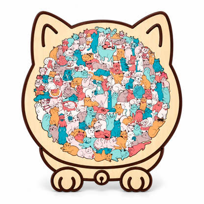 CozyCats Wooden Jigsaw Puzzle