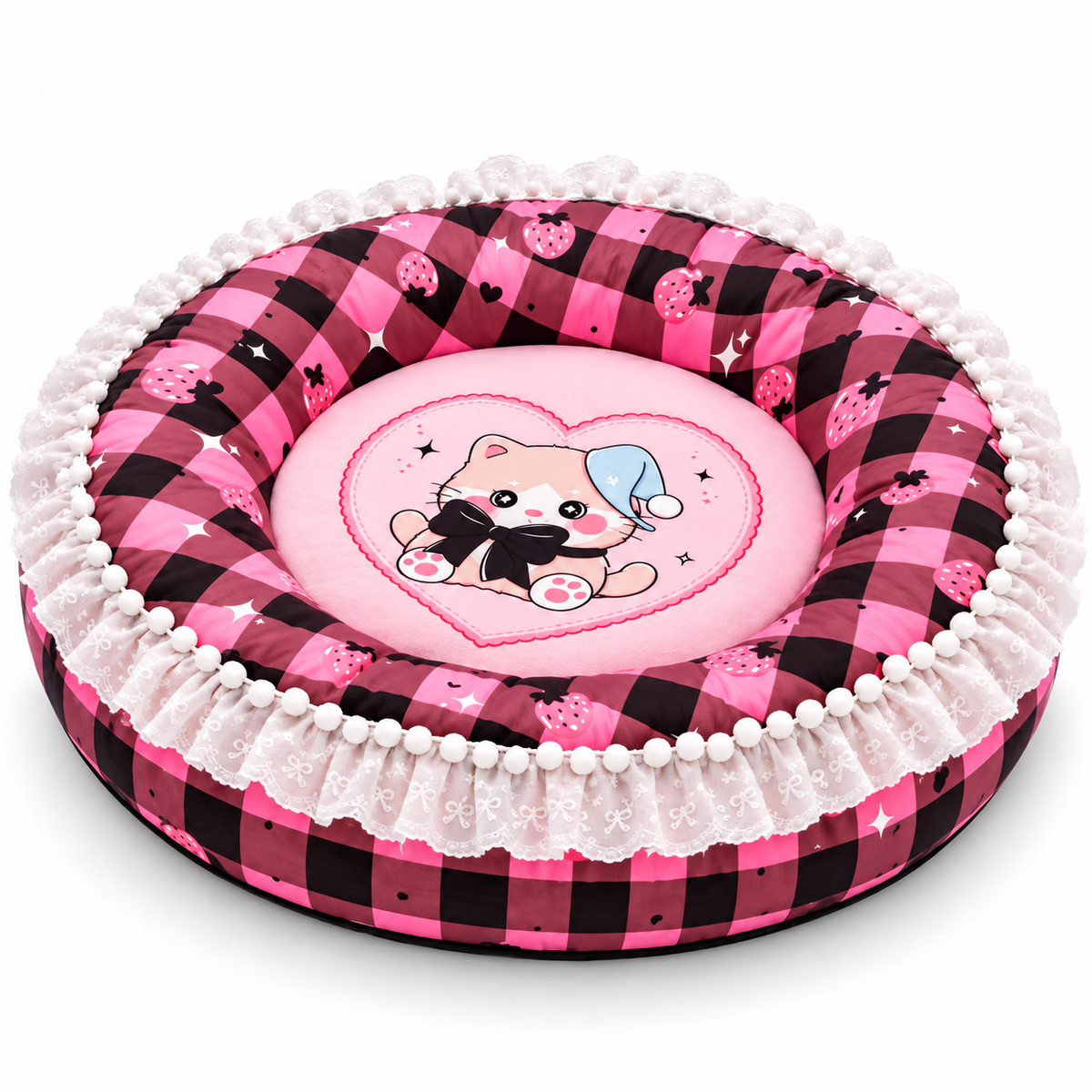 CozyPaws Round Plush Pet Bed
