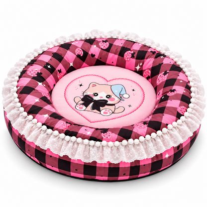 CozyPaws Round Plush Pet Bed