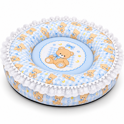 CozyPaws Round Plush Pet Bed