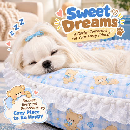 CozyPaws Round Plush Pet Bed